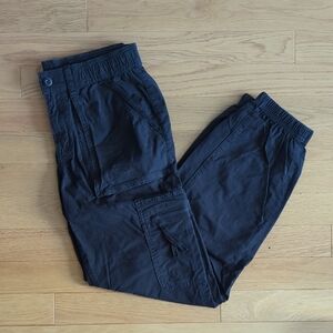 American Eagle Snappy Stretch Baggy Cargo Jogger In Black
